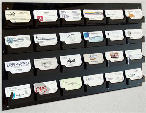 wall mounted business card holder